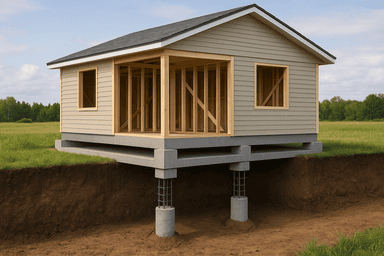 Буронабивные сваи для дома 12×12 м Буронабивные сваи для дома 12×12 м